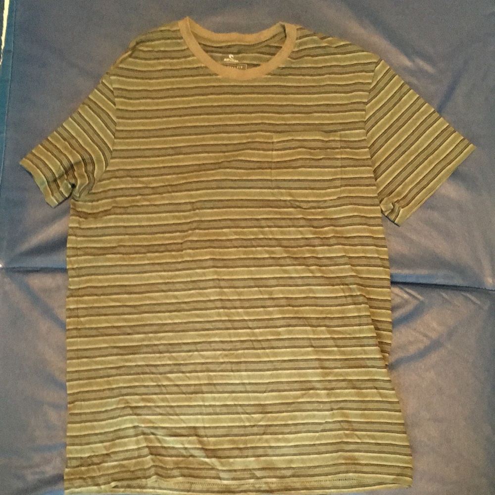 Rip Curl Brown and Green Short Sleeve Tee